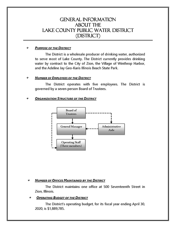 Lake County Public Water District Foia General Info