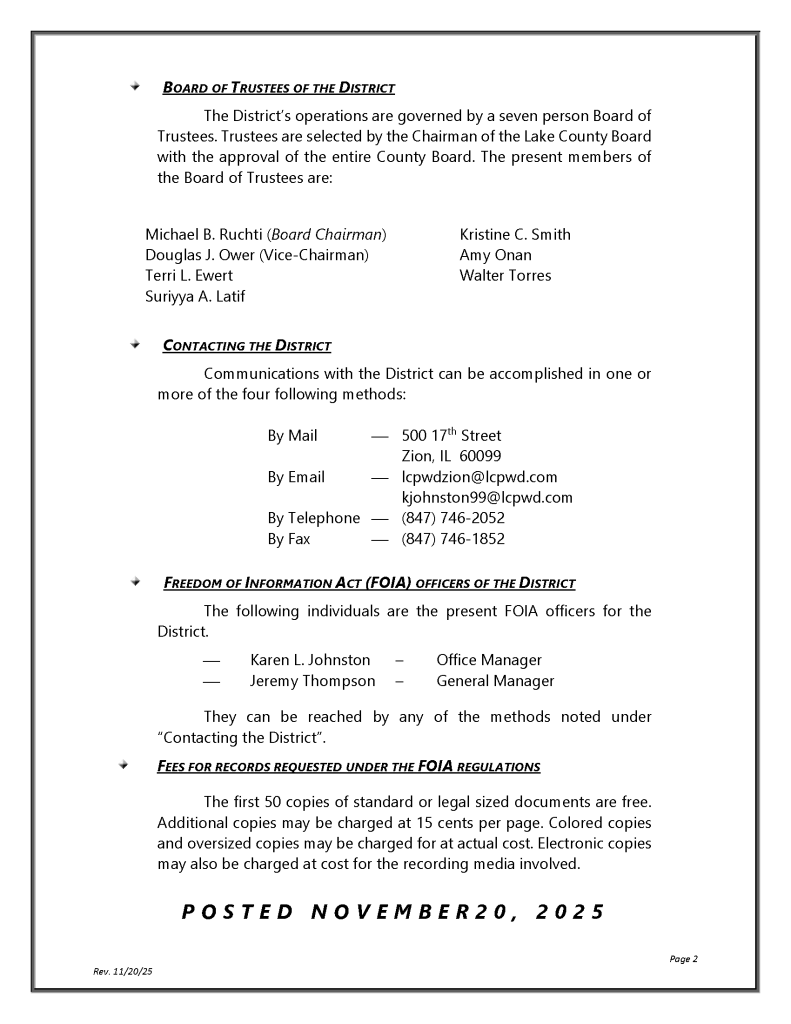 General Information on the District - page 2